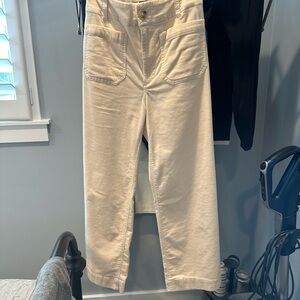 Cream High-Waisted Pants